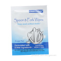 Single Pad Spoon & Fork Wet Wipes